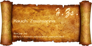 Hauch Zsuzsanna névjegykártya