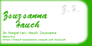 zsuzsanna hauch business card